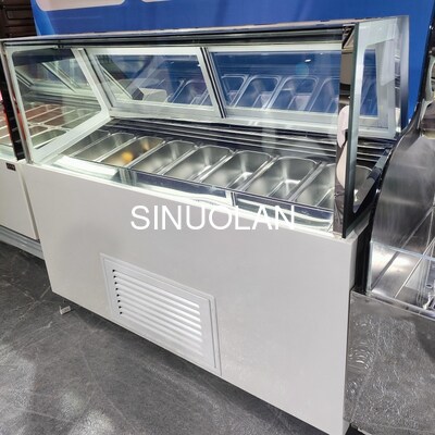 Luxury Ice Cream Gelato Display Freezer Food Grade Popsicle Fridge Cabinet