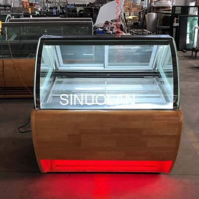 OEM Gelato Ice Cream Display Freezer Ice Popsicle Refrigerator Fan Cooling