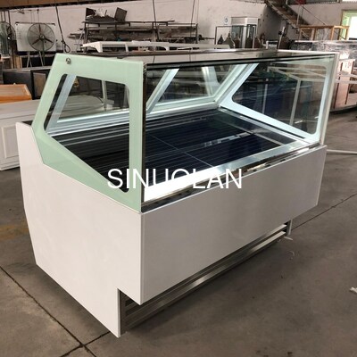 Temperature Adjustable Popsicle Display Freezer Italian Gelato Ice Cream Showcase