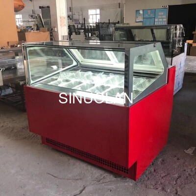 Ice Cream Display Popsicle Freezer Showcase Glass Door Gelato Display Case