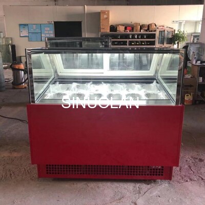 Ice Cream Display Popsicle Freezer Showcase Glass Door Gelato Display Case