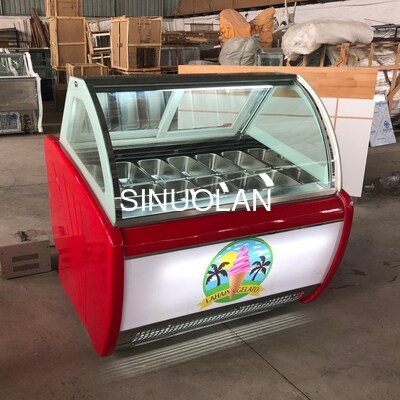 Commercial Ice Popsicle Display Case Upright Refrigeration Counter