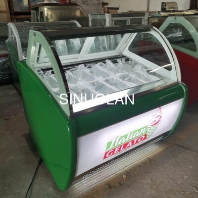 R404a Gelato Display Freezer Popsicle Ice Cream Freezers for Dessert Retail Shop