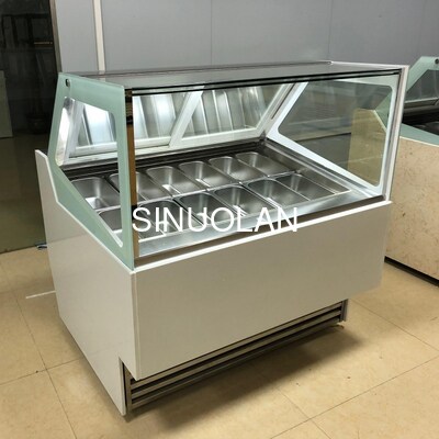 Single Door Popsicle Gelato Ice Cream Display Cabinet Upright Fan Cooling