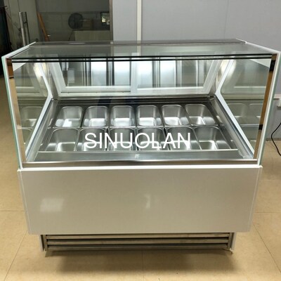 OEM Supermarket Gelato Ice Popsicle Display Freezer Commercial Dessert Chest Showcase