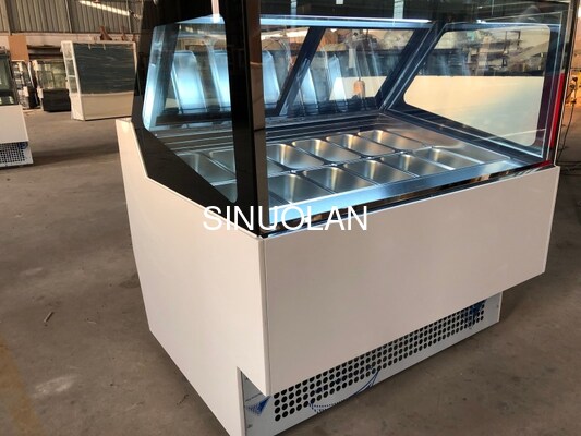 Ice Cream Popsicle Display Freezer Italy Style with Back Sliding Door