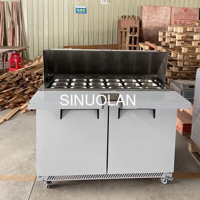 Commercial Refrigerated Sandwich Prep Table Counter Top Salad Prep Table Refrigerator