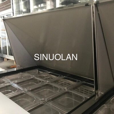 Stainless Steel Sandwich Salad Prep Table Refrigerator Commercial 2 Door