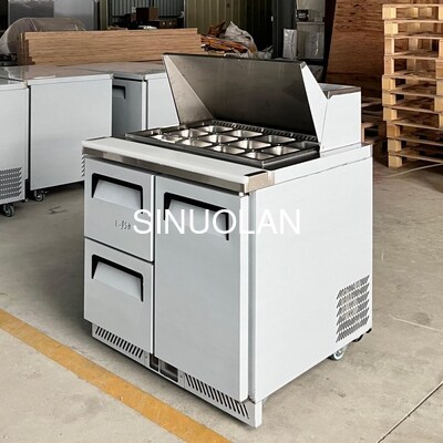 12 Pans Refrigerated Sandwich Prep Table Commercial Counter Top