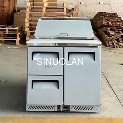 12 Pans Refrigerated Sandwich Prep Table Commercial Counter Top