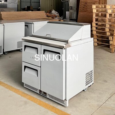 12 Pans Refrigerated Sandwich Prep Table Commercial Counter Top