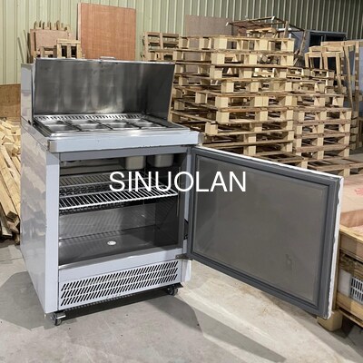 Single Door Kitchen Refrigerated Sandwich Prep Table Air Cooled With Backsplash