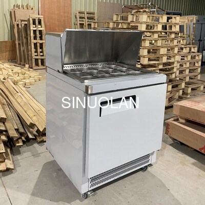 Single Door Kitchen Refrigerated Sandwich Prep Table Air Cooled With Backsplash