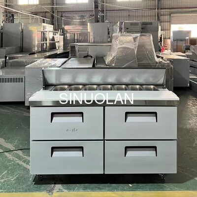 Under Counter Sandwich Prep Table Refrigerator With Drawers CE Approved