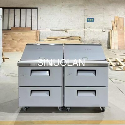 Cover Lid Refrigerated Sandwich Prep Table Customized for Buffet Service