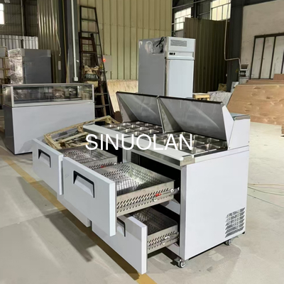 Cover Lid Refrigerated Sandwich Prep Table Customized for Buffet Service