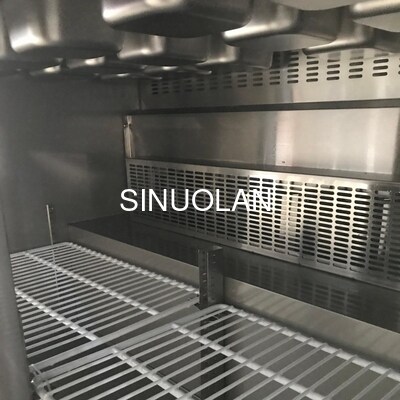 SS201 SS304 Refrigerated Sandwich Prep Table 2 Doors Air Cooling