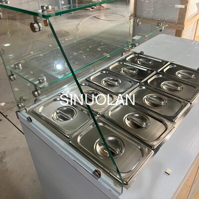 Single Temperature Pizza Salad Preparation Fridge 2 Door Automatic Defrost