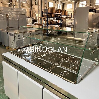 Open Top Salad Preparation Fridge Undercounter Storage Commercial for Kitchen
