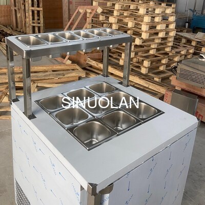Fast Food Restaurant Salad Preparation Fridge Customized 9 Pans