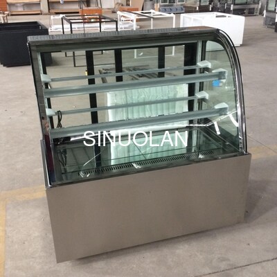 Commercial Bakery Cake Display Counter Refrigerated 2pcs Shelves