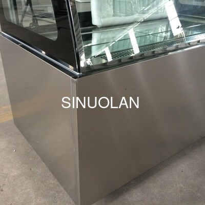 Commercial Bakery Cake Display Counter Refrigerated 2pcs Shelves