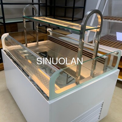 Supermarket Top Glass Sandwich Display Chiller Auto Defrost With LED Light