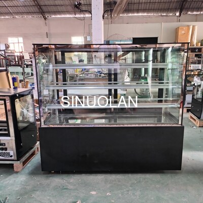 3pcs Shelves Cake Display Fridge LED Lighting Air Cooling For Restaurants