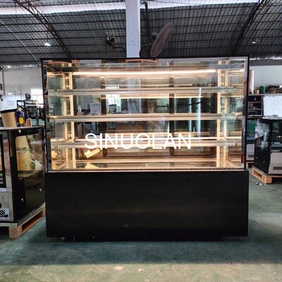 3pcs Shelves Cake Display Fridge LED Lighting Air Cooling For Restaurants