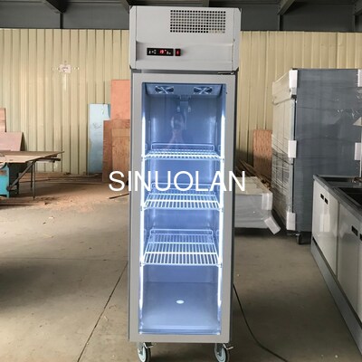 Customized Glass Door Fridge One Door GN650TN Chiller Ecof-friendly Commercial Refrigerator Upright Cabinet