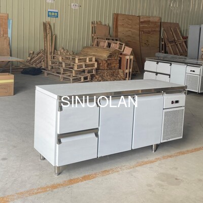 2 Doors 2 Drawers 1800mm Length Undercounter Fridge Freezers Commercial Refrigerator