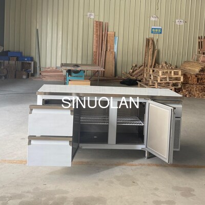 2 Doors 2 Drawers 1800mm Length Undercounter Fridge Freezers Commercial Refrigerator