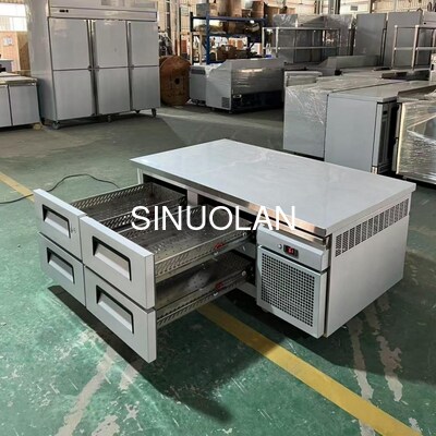 Stainless Steel Single-Temperature Under Counter Chiller Drawer Refrigerator Fan Cooling