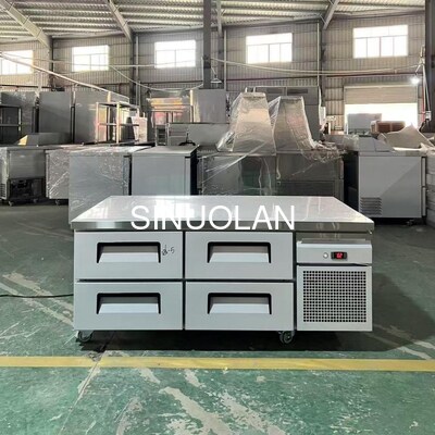 Stainless Steel Single-Temperature Under Counter Chiller Drawer Refrigerator Fan Cooling