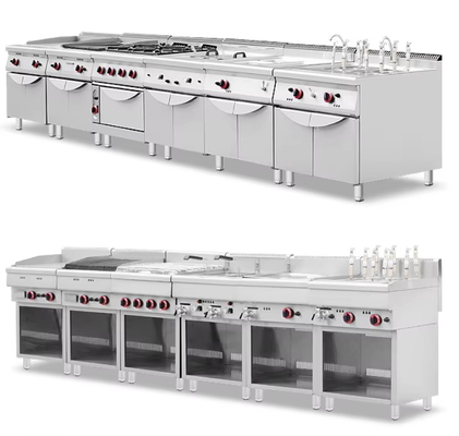 Kitchen Commercial Gas Stove 304 Stainless Steel Cooking Range