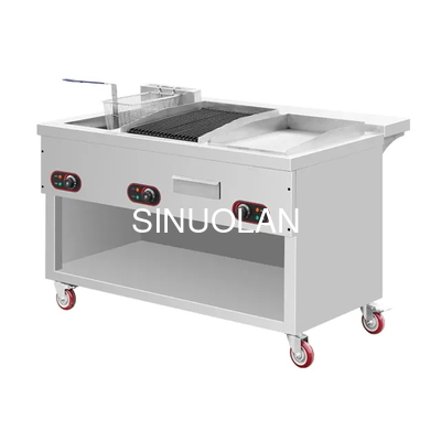 Restaurant Kitchen SS304 Gas Range Stove Free Standing 4 / 6 Burners With Oven