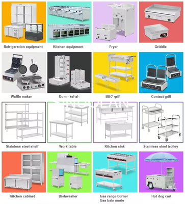 Restaurant Commercial Gas Griller 304 Stainless Steel Material