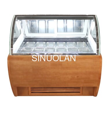 Supermarket Gelato Display Freezer Ice Porridge Freeze Showcase Rust Proof