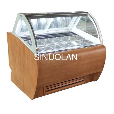 OEM Commercial Ice Cream Display Freezer Quick Freeze Dessert Refrigeration Cabinet