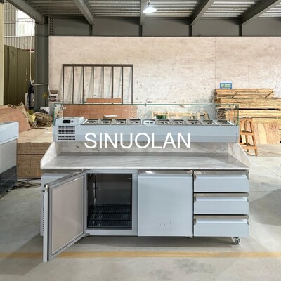 Commercial Counter Top Pizza Prep Table Cooler for Sandwich Salad Display