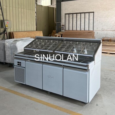 Commercial Counter Top Salad Fridge For Pastry Sushi Cake Sandwich Display