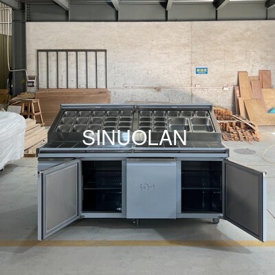 Commercial Counter Top Salad Fridge For Pastry Sushi Cake Sandwich Display