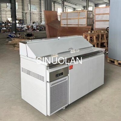Sandwich Salad Prep Table Refrigerator 2 Doors For Hotel Kitchen