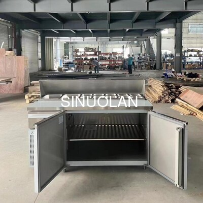 Sandwich Salad Prep Table Refrigerator 2 Doors For Hotel Kitchen