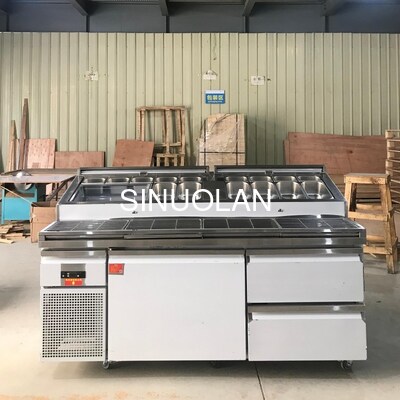 Double Door Refrigerated Pizza Working Table for Kitchen Equipment