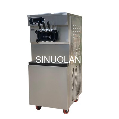 Soft Serve Three Flavor Commercial Ice Cream Maker 22-25L/H 1800W