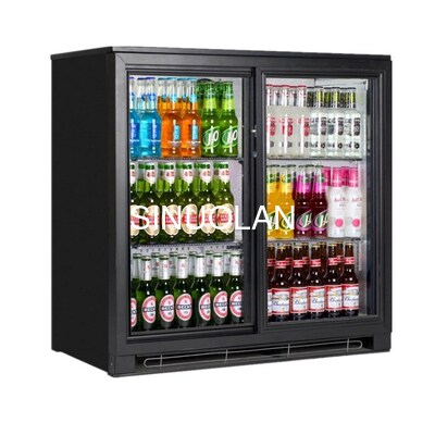 Glass Hinge Door Commercial Refrigeration Equipment Bottle Beer Display Back Bar Cooler
