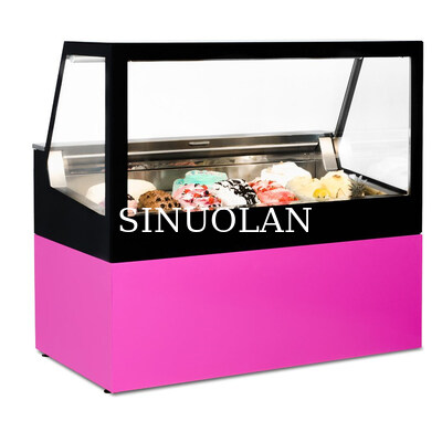 Cheap Ice Cream Freezer Showcase with Fan Cooling