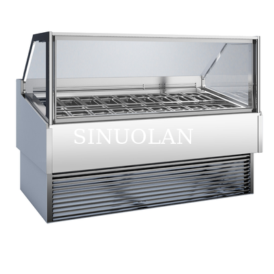 Cheap Ice Cream Freezer Showcase with Fan Cooling